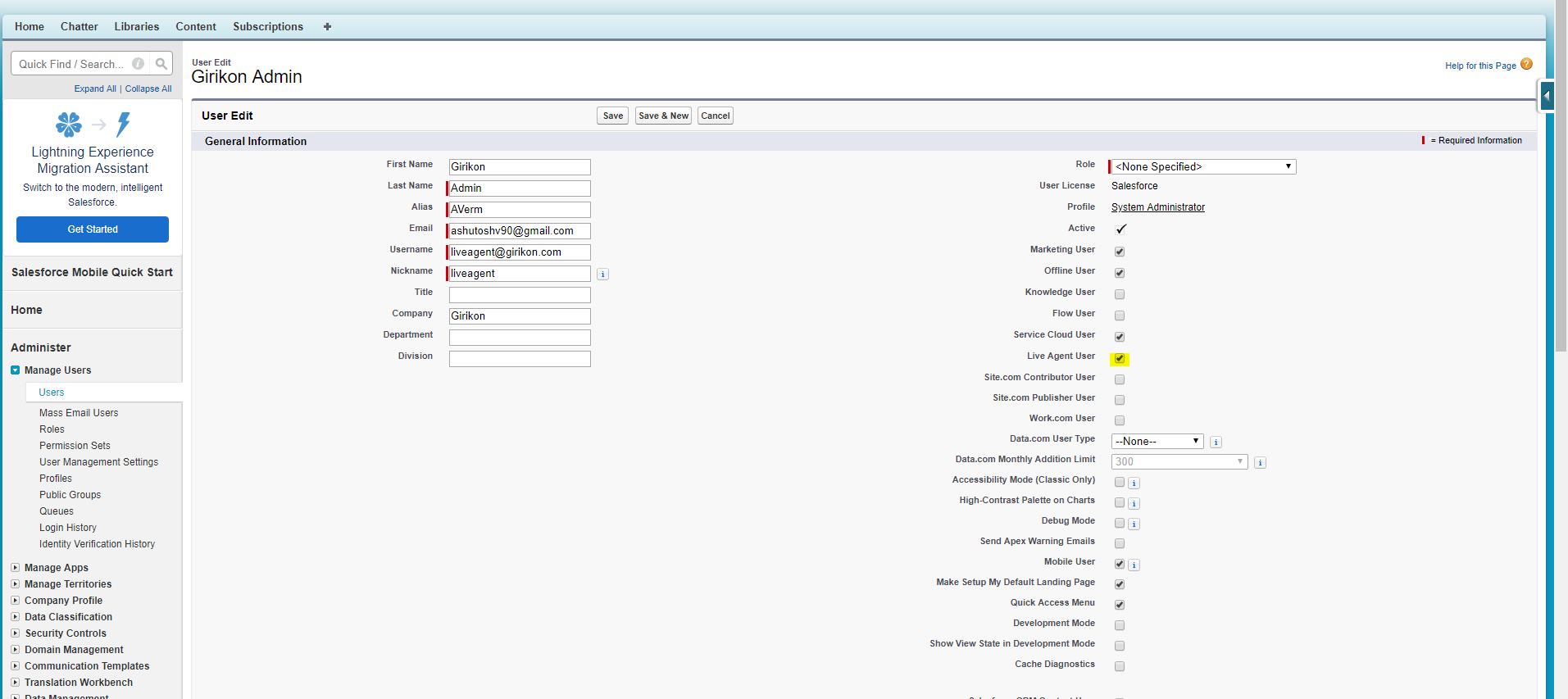 Live Agent in Salesforce