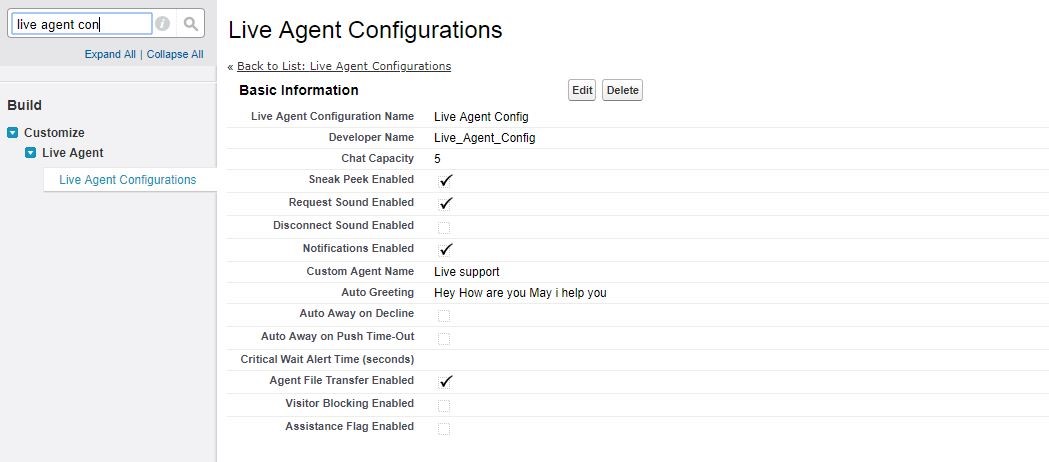 Live Agent in Salesforce