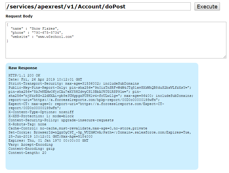 json output